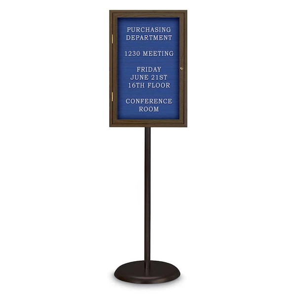Corkboard, Double Door, Radius Frame, 42x32", Black/Amethyst